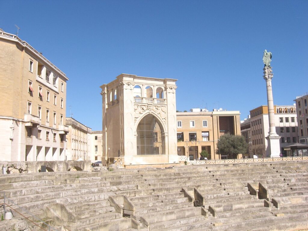 Lecce amphithéâtre Les pouilles